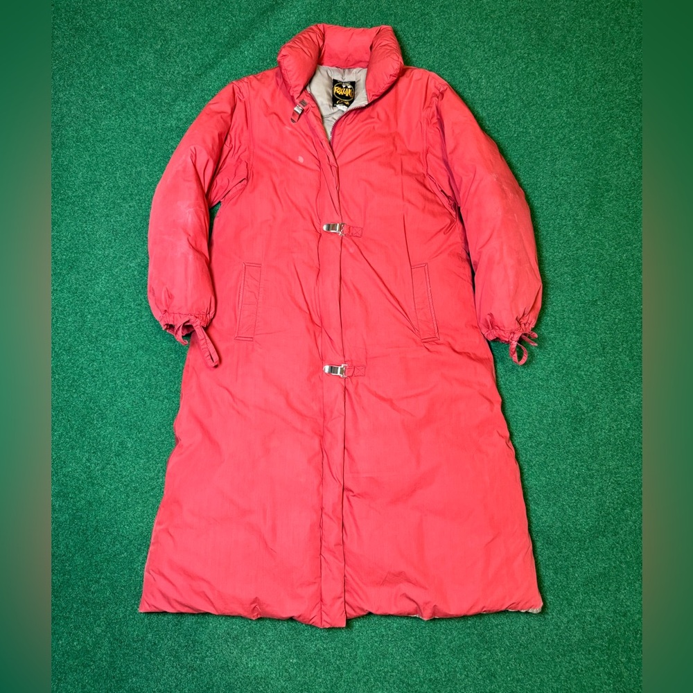 60s True Vintage Women’s Parka Trench Coat size small Foxland rare cute 50s Down